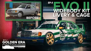 Running Out Of Time On Our 190E DTM Tribute - Widebody, Cage, & Throwback Livery  | Golden Era Ep.4