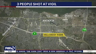 3 people shot at Antioch vigil