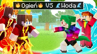 OGIEŃ VS WODA w Minecraft! 🔥💦 *kto wygra?*