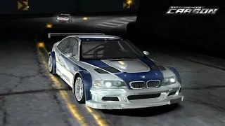 BMW M3 GTR with MW specs is the fastest car in NFS Carbon