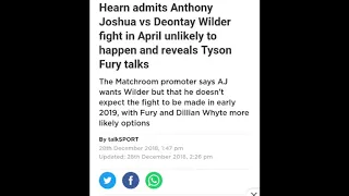 EDDIE HEARN: IF WILDER doesn't want to fight we're going for FURY