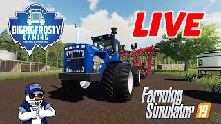 Replay with Live Chat! Work continuing on Riverbird Map FS19 with farm helper Coop!