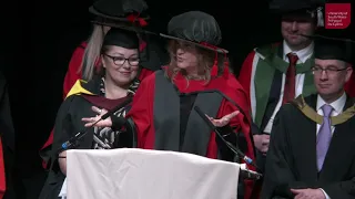 Acclaimed television producer Jane Tranter receives honorary degree from USW