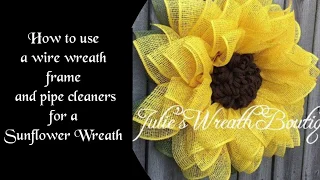Sunflower Wreath Tutorial,  How to Make a Flower Wreath