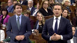 CAUGHT ON CAMERA: Poilievre pushes Trudeau on ArriveCan, Trudeau claims conspiracy theories