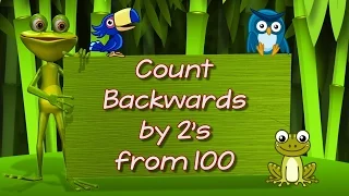 Count Backwards by 2's from 100 | Learn to Count | Kids Counting Song | Jack Hartmann