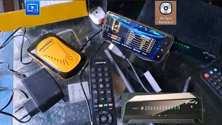 Old used fresh receiver 4k android and HD H265 mediastar 2727 mobile pe display and dish banai