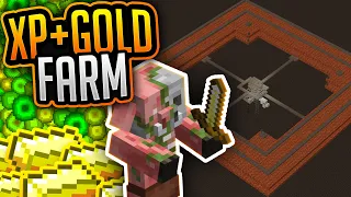 Gold & XP Farm (Tutorial) ✨ Level 0-30 in 74 seconds! ✨Minecraft 1.20 ✨ ErikOnHisPeriod