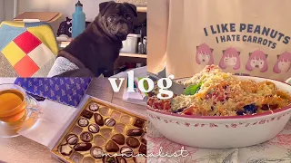 DAILY VLOG ⛅️ self-care habits, life with dogs, watercolor sketch, cooking at home | slice of life