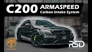 Mercedes-Benz W205 C200 Upgraded to #ARMASPEED Carbon Intake System🔥