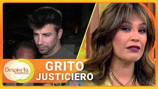 El grito a Piqué de una reportera recordándole a Shakira | Despierta América | Hoy | 29 de sept