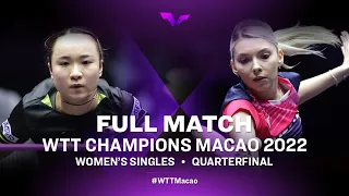 FULL MATCH | Mima ITO vs Bernadette SZOCS | WS QF | WTT Champions Macao 2022