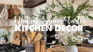 Neutral Spring & Easter Kitchen Home Decor