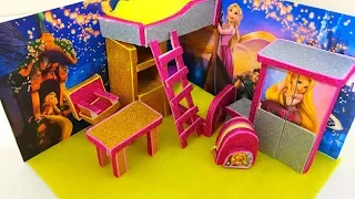 DIY Miniature Dollhouse Room ~ Disney Rapunzel Room Decor, Backpack #3 DIY Videos