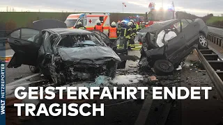 HORRORUNFALL: Drei Tote bei Geisterfahrt auf A38 in Thüringen