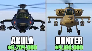 GTA 5 Online - Akula Vs Hunter ($3,704,050 Vs $4,123,000)