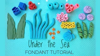 12 under the sea fondant pieces tutorial