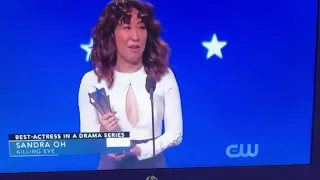 Sandra Oh Critics Choice Award Acceptance speech