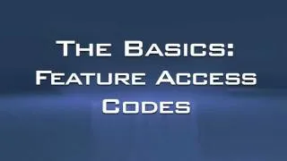THE BASICS - Feature Access Codes - Avaya PBX 5.2 - HD