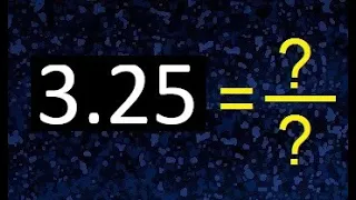 convertir 3.25 a fraccion irreducible , decimal a fracciones , transformar decimales , as fracction