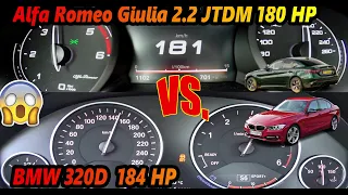 Alfa Romeo Giulia Diesel (180 HP) vs BMW 320d (184 HP) Drag Race Acceleration 0-200 km/h | #Finance"