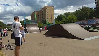 Соревнования по экстремальным видам спорта в городе Чехов. Самокаты. Рампы. Чехов