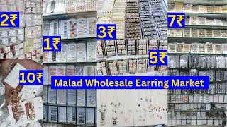 Malad Wholesale Earrings Market @1₹ / 15₹ Earring / 25₹ SS Necklace Set / Ruchi Creation