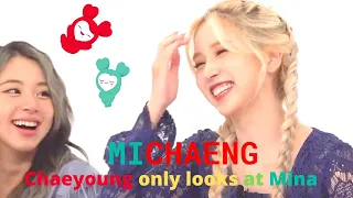 moments when Chaeyoung looks at Mina with love #63 [Michaeng Twice 2020]