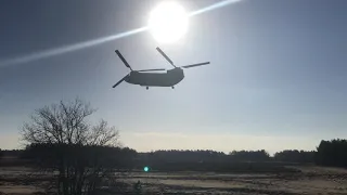 Chinook low flying practising