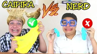 CAIPIRA VS NERD FAZENDO SLIME NA ESCOLA !!!