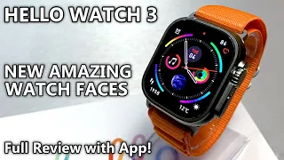 Hello Watch 3 AMOLED New Amazing Watch Faces! Apple Watch Ultra Copy - Better than HK8 Pro Max?