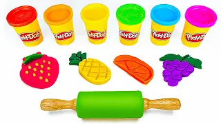 Create and Learn Fruits with Play Doh & Cocomelon Toys 🍓🍏🍋 Preschool Toddler Learning Video