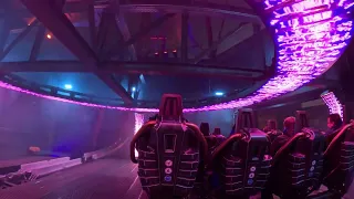 Ride with Europa Parks new Stryker Coaster VOLTRON NEVERA in the Dusk | 4th row onride POV