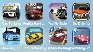 Real Car Parking, Car Parking, Traffic Rider, Dr Driving and More Car Games iPad Gameplay