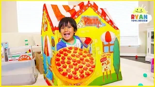 Ryan Drive Thru Pretend Play with Pizza Cooking Restaurant Playhouse!!!