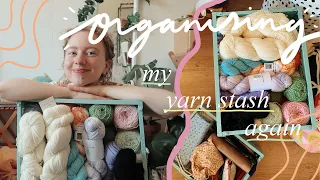 Organising my yarn stash again because I'm a chaotic mess 🧶