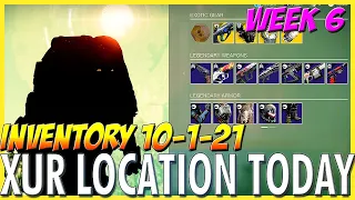 destiny 2 - where is xur today location & new inventory this week 10/1/21 - xur in nessus week 6