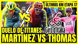 MONUMENTAL BAT4LLA EN LA MONTAÑA - FINAL ETAPA 17 #giroditalia