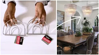 NEW DOLLAR TREE Chandelier! DIY Napkin holder LIGHTING Idea!