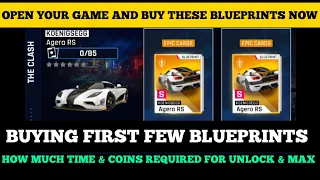 Asphalt 9 Koenigsegg Agera Buying Blueprints from Clash Store