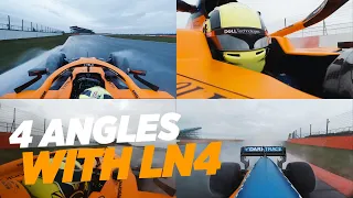 Lando Norris drives the MCL35M at Silverstone