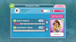 PRAGNANCY EVENT DAILY GOALS TAHAP 2 Sims FreePlay | CREATE SIMVITATIONS AT A DINING TABLE