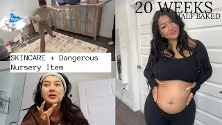 Dangerous nursery Item | Is this safe? + Pregnancy Skin Care | 20 WEEKS PREGNANT WITH RAINBOW BABY