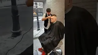 Стрижка 💇‍♂️ полубокс, техника фейд. Работа барбера Артура. Комсомольский проспект 33. Mega Bro