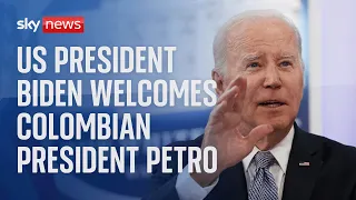 US President Joe Biden welcomes the President of Colombia, Gustavo Petro