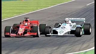 Ferrari F1 2018 vs Williams F1 1980 - Monza