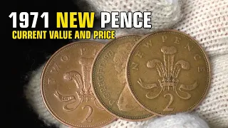 Найдите редкую монету королевы Елизаветы II в два новых пенса 1971 года.