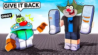 OGGY TRY GET BACK HIS BODY PARTS FROM JACK IN COLLECT BODY PARTS (ROBLOX)