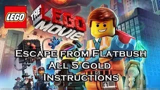 LEGO Movie Videogame-Level 5-Escape from Flatbush-All 5 Gold Instructions