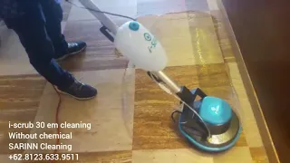 i-scrub 30em cleaning oily floor with water only